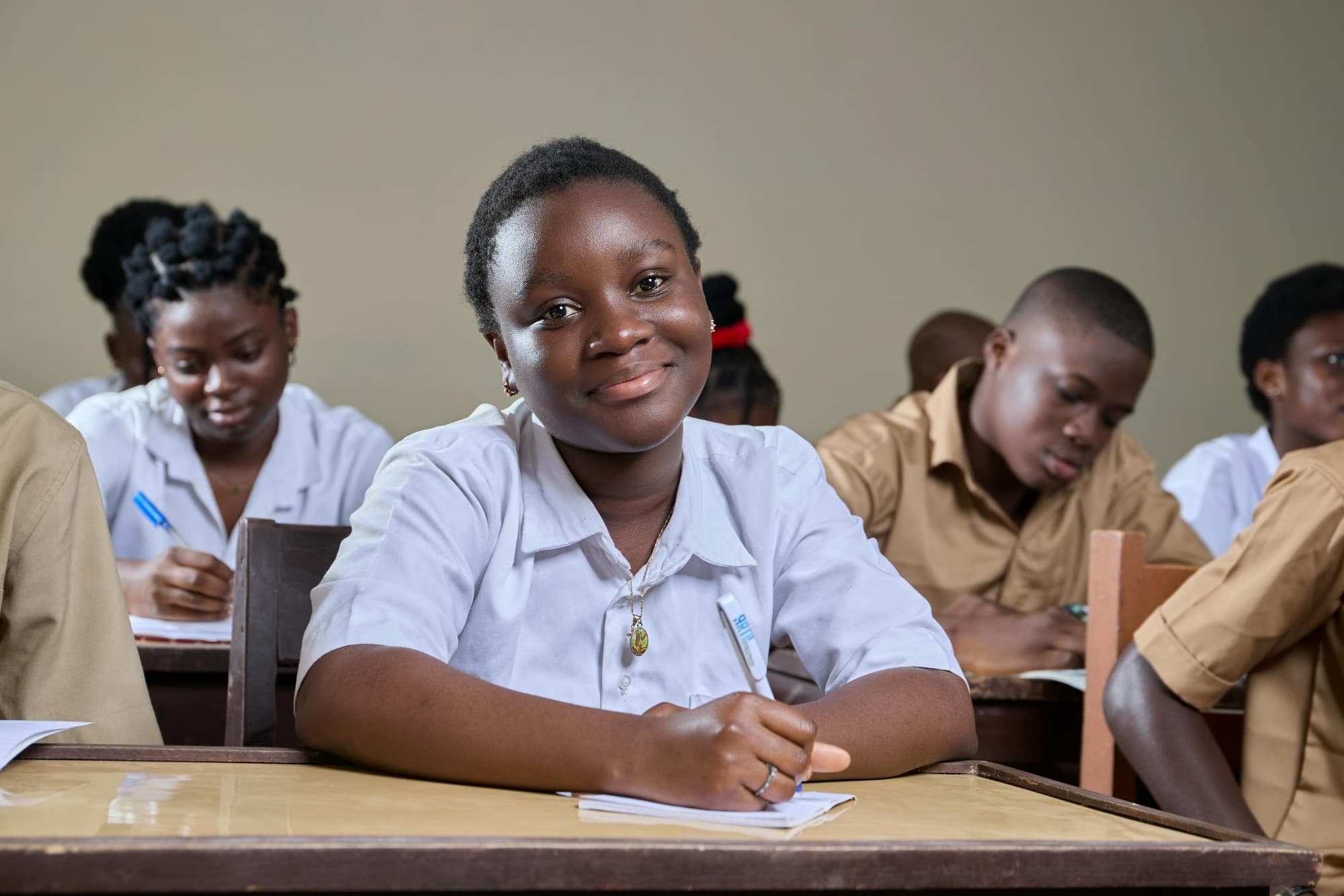Ghanaian student studying